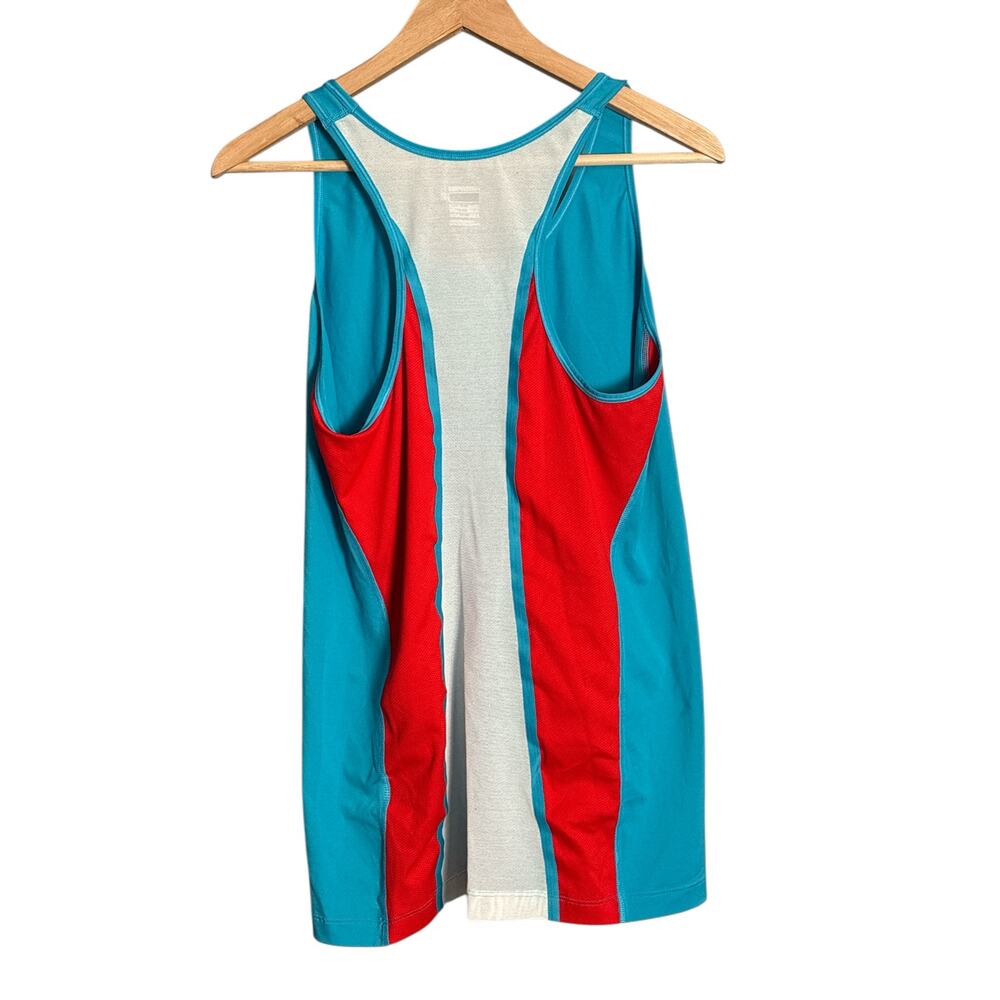 Nike Pro Dri-FIT L Racing Tank Top Blue Red Mesh - Picture 4 of 4